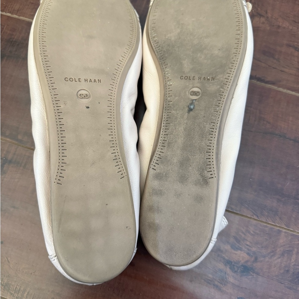 Cole Haan Women's Beige Buckle Flats - Picture 4 of 4